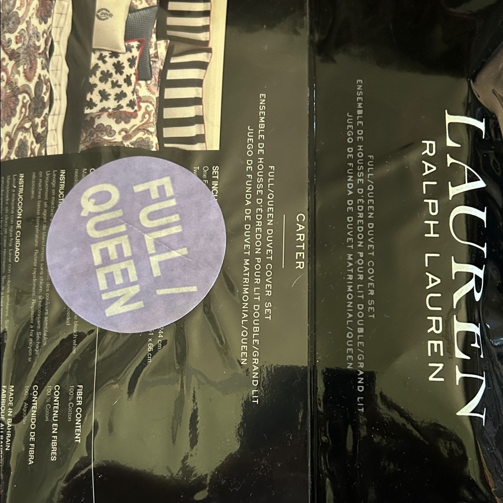 Ralph Lauren paisley Full/Queen Duvet Cover